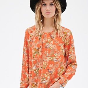 Forever 21 Contemporary Orange Blouse